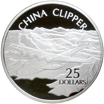 25 долларов 2003 года Соломоновы острова «Самолеты — China Clipper»