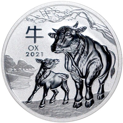 1 доллар 2021 года Австралия «Китайский гороскоп — Год быка»