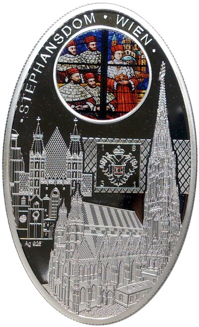 1 доллар 2010 года Ниуэ «Соборы — Собор Святого Стефана в Вене»