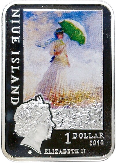 1 доллар 2010 года Ниуэ «Известные художники — Клод Моне»
