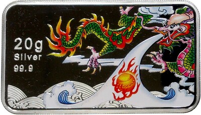 1 доллар 2012 года Острова Кука «Китайский гороскоп — Год дракона (Зеленый дракон)»