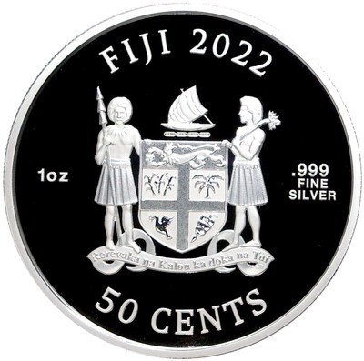 50 центов 2021 года Фиджи «Кошки» (Цветное покрытие)