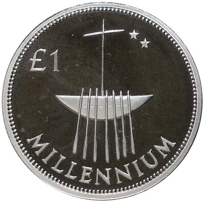 1 фунт 2000 года Ирландия «Миллениум»