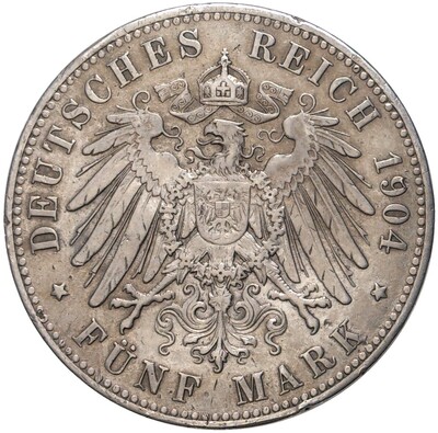 5 марок 1904 года Германия (Мекленбург-Шверин) «Свадьба Герцога Фридриха Франца IV»