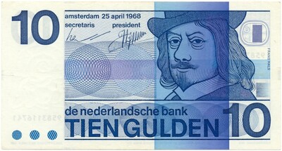 10 гульденов 1968 года Нидерланды