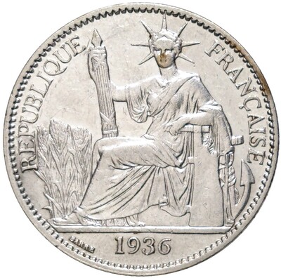 50 центов 1936 года Французский Индокитай