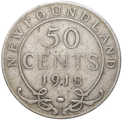 50 центов 1918 года Ньюфаундленд