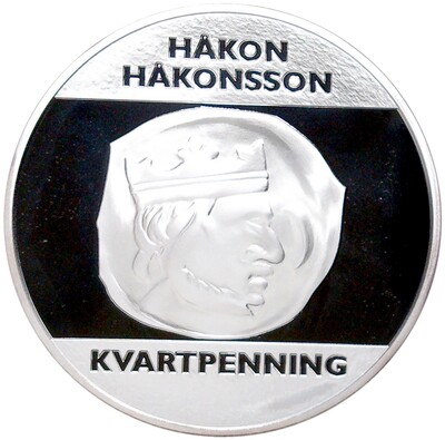 Монетовидный жетон Норвегия «История монет Норвегии — Квартпфенниг Хакона Хакконссона»