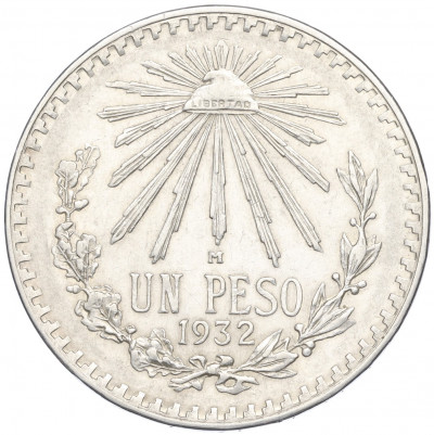 1 песо 1932 года Мексика