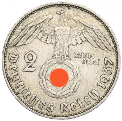2 рейхсмарки 1937 года J Германия
