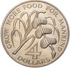 4 доллара 1970 года Сент-Китс и Нэвис «ФАО»