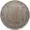 1 франк 1921 года Французская Гваделупа