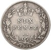 6 пенсов 1901 года Великобритания