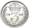 3 пенса 1899 года Великобритания