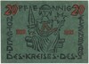 20 пфеннигов 1921 года Германия — город Айзенберг (Нотгельд)