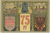 75 пфеннигов 1921 года Германия — город Нордхаузен (Нотгельд)