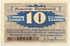 10 пфеннигов 1921 года Германия — город Бланкенезе (Нотгельд)