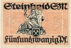 25 пфеннигов 1920 года Германия — город Штайнхайд (Нотгельд)