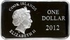 1 доллар 2012 года Острова Кука «Китайский гороскоп — Год дракона (Дракон и петух)»