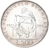 500 лир 1975 года Италия «500 лет со дня рождения Микеланджело Буонарроти»
