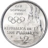 2 лиры 1980 года Сан-Марино «XXII летние Олимпийские Игры 1980 в Москве»