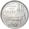 5 лир 1980 года Сан-Марино «XXII летние Олимпийские Игры 1980 в Москве»