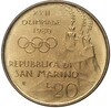 20 лир 1980 года Сан-Марино «XXII летние Олимпийские Игры 1980 в Москве»