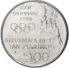 100 лир 1980 года Сан-Марино «XXII летние Олимпийские Игры 1980 в Москве»