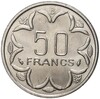 50 франков 1976 года Центрально-Африканский валютный союз — литера В (ЦАР)