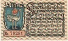 1/2 марки 1921 года Германия — город Штраусберг (Нотгельд)