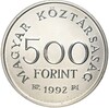 500 форинтов 1992 года Венгрия «650 лет со дня смерти Карла Роберта»