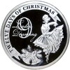 2 доллара 2009 года Ниуэ «Двенадцать дней Рождества — День 9 (Танцовщица)»