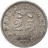 25 центов 1908 года Британский Цейлон