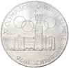 100 шиллингов 1975 года Австрия «XII зимние Олимпийские Игры 1976 в Инсбруке — Здания и Олимпийская эмблема»