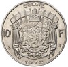 10 франков 1972 года Бельгия — легенда на фламандском (BELGIE)