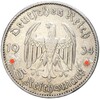 5 рейхсмарок 1934 года J Германия «Годовщина нацистского режима — Гарнизонная церковь в Постдаме» (Кирха подписная)