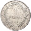 1 франк 1912 года Бельгия — легенда на французском (DES BELGES)
