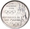 500 лир 1980 года Сан-Марино «XXII летние Олимпийские Игры 1980 в Москве»