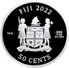 50 центов 2022 года Фиджи «Кошки» (Цветное покрытие)