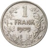 1 франк 1909 года Бельгия — легенда на фламандском (DER BELGEN)
