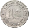 10 центов 1900 года Стрейтс Сетлментс