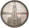 2 рейхсмарки 1934 года А Германия «Годовщина нацистского режима — Гарнизонная церковь в Постдаме» (Кирха подписная)